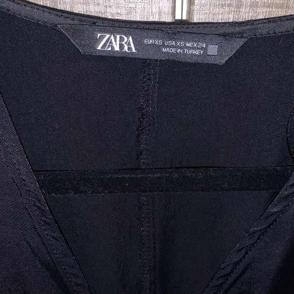 ZARA Satin Effect Wrap Dress - Picture 5 of 10